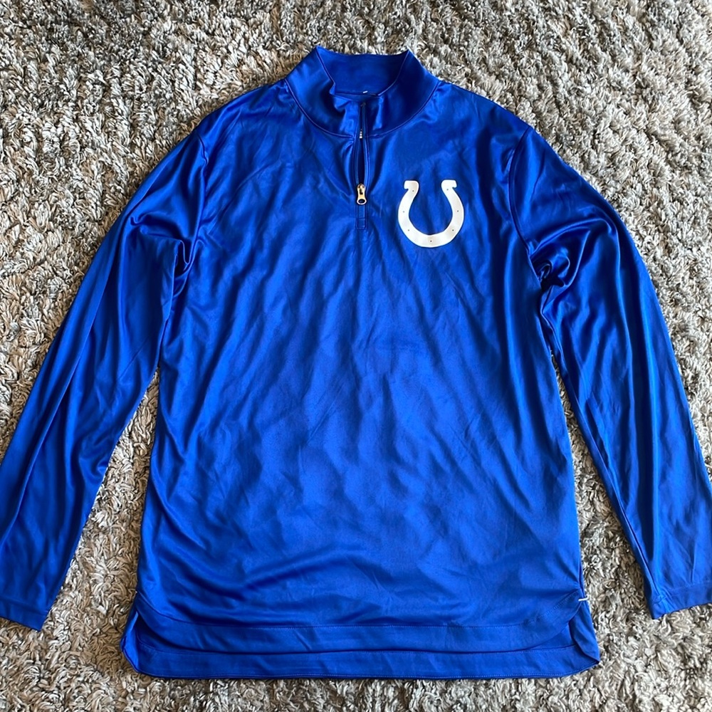 NWT Colts Blue Fanatics Long-Sleeve Quarter-Zip Jacket, Men’s L